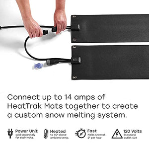 HeatTrak Heated Snow Melting Mats - Heated Outdoor Mats for Walkways - Electric Snow Melting Mats for Decks and Sidewalks - Trusted No-Slip Snow and Ice Melt Heated Sidewalk Mat (30” x 60")