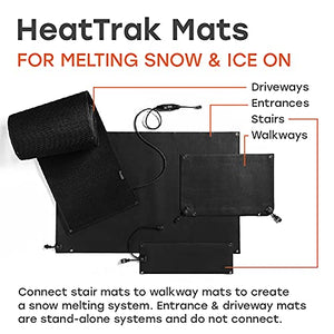 HeatTrak Heated Snow Melting Mats - Heated Outdoor Mats for Walkways - Electric Snow Melting Mats for Decks and Sidewalks - Trusted No-Slip Snow and Ice Melt Heated Sidewalk Mat (30” x 60")