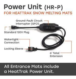HeatTrak Heated Snow Melting Mats for Entrances - Heated Outdoor Mats - Electric Snow Melting Mats for Winter Snow Removal - Trusted Snow and Ice Melt Products - No-Slip Heated Door Mats (30” x 48")