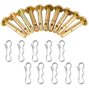 10 Sets of Shear Pins & Cotter Pins for Snowblower - 738-04124 and 714-04040 Replacement Shear Pin Kits Compatible with MTD Craftsman Cub Cadet Troy Bilt Snowblowers