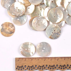 50Pcs Natural Mother Of Pearl Shell Decorative Buttons For Scrapbooking Sewing DIY Crafts Handwork Accessories Home Decoration