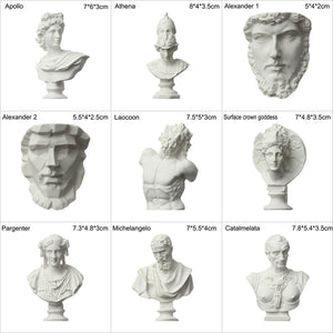 Mini Plaster Statue Greek Mythology Celebrities Famous Sculpture Figurine Drawing Practice Gypsum Bust Portraits