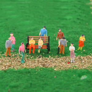 100Pcs 1:100/150/200 Scale Model Miniature Figures N Scale Painted Scenes Modelling People Assorted Poses