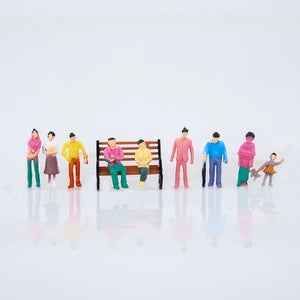 100Pcs 1:100/150/200 Scale Model Miniature Figures N Scale Painted Scenes Modelling People Assorted Poses