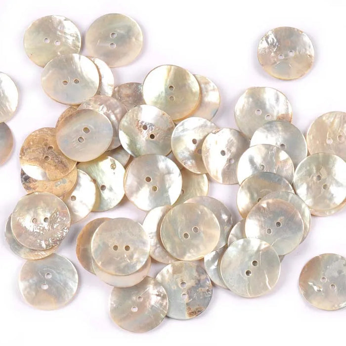 50Pcs Natural Mother Of Pearl Shell Decorative Buttons For Scrapbooking Sewing DIY Crafts Handwork Accessories Home Decoration