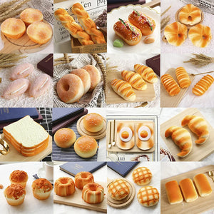 Squishy Food Creative Simulation Bread Toast Donuts Slow Rising Squeeze Stress Relief Toys Spoof Tease People Desktop Decoration