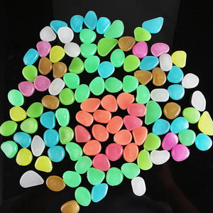 Popular 20 Pcs Garden luminous Glowing Stone Pebble Glow Walkways Garden Path Patio Lawn Decor in the Dark Garden Glow Stones