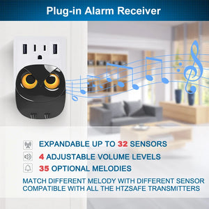 HTZSAFE Wireless Driveway Security Alarm Waterproof PIR Motion Detector Garage Welcome Burglar Alarm Secure System Patrol