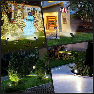 Solar Spotlights Outdoor Spot Light Waterproof Solar Powered Lawn Lamp for Garden Backyard Driveway Landscape Lighting