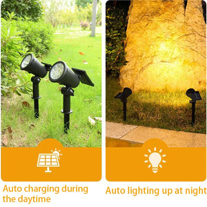 Solar Spotlights Outdoor Spot Light Waterproof Solar Powered Lawn Lamp for Garden Backyard Driveway Landscape Lighting