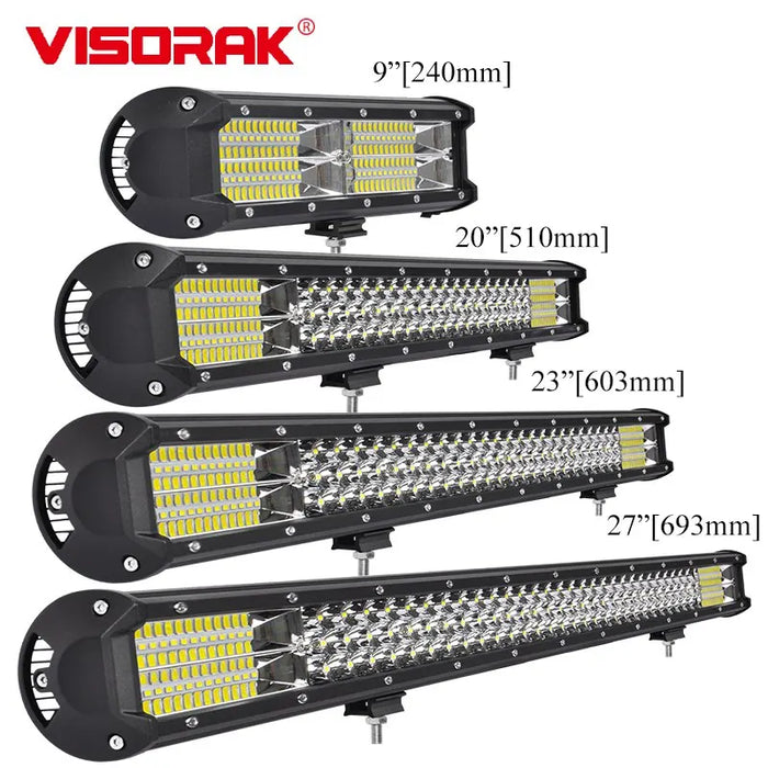 VISORAK Offroad Tractor Bumper LED Light Bar IP68 Waterproof For SUV ATV 4x4 4wd Hummer Pickup Truck Jeep Bus Lorry Snow Plows