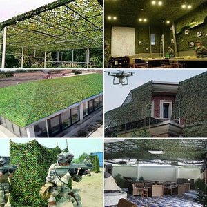 Reinforced camouflage mesh 1.5x5m 1.5x10m 3x4m 4x5m Beach pavilion garden awning camouflage canvas mesh 7 colors