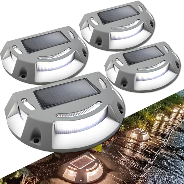 Solar LED Stair Light Outdoor Waterproof Deck Light Garden Ground Step Light Solar Power Driveway Dock Lighting