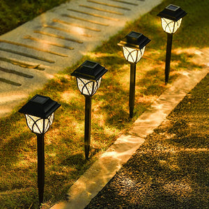 2PCS LED Solar Pathway Lawn Light Outdoor IP65 Waterproof Solar Lamp Decoration For Garden Walkway Path Driveway Patio Yard Lawn