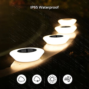 4Pack Solar Lights Outdoors,360° LED Floor Lamp,IP65 Waterproof with On/Off for Garden,Yard,Backyard,Driveway,Lawn Room Decor