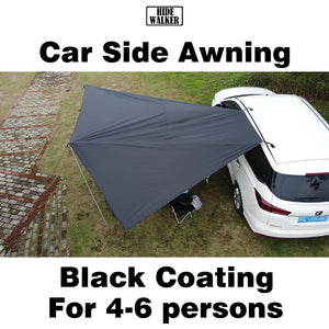 Car side Awning Tent Black Coating Tarp 2x3 Outdoor Waterproof Camping Black Coated Car Rear Shelter SUV Self-driving Supplies