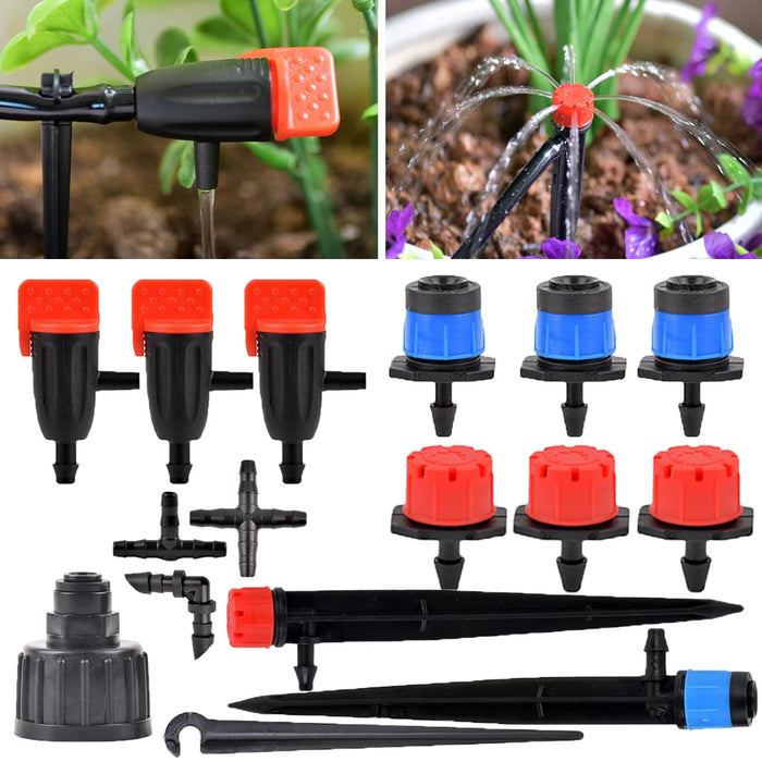 4/7mm Garden Irrigation Nozzle Adjustable Dripper Sprinkler Emitter Micro Drip Balcony Yard Greenhouse Watering Dripper