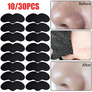 30PCS Nose Deep Cleansing Mask Blackhead Remover Exfoliating Shrink Pore Cleansing Tools Black Dots Pore Clean Strips Nose Care