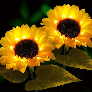 1pc Solar Sunflower Light Solar Garden Lawn Light Outdoor Waterproof Yard Garden Lawn Porch Walkway Decoration LED Solar Lamp