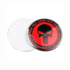 Auto Hub Caps Car Wheel Center Caps Skull Car Hubcap Sticker Personalized Aluminum Tire Hub Sticker Decoration Tire Accessories