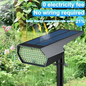 92 LED Solar Lawn Lights Landscape Spotlights Garden Solar Spot Lights Bright Warm/White 2 Lighting Color Adjustable Walkway