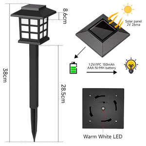 Solar Light LED Outdoor Pathway Light IP65 Waterproof Lawn Lights Garden Decor Patio Driveway Walkway Energy Lighting Solar Lamp