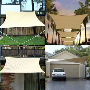 3x5m3x6m4x5m Waterproof Sunshade 300D Shade Protection Shade Sail Awning Camping Shade Cloth Large Outdoor Canopy Garden Yard