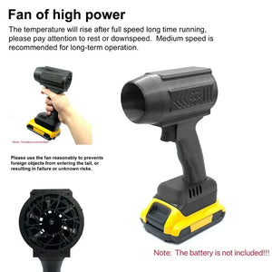 Powerful Rotary Car Wash Air Gun Turbo Jet Fan Electric Blowers Handheld violent fan Snow Removal Air Dryer for Makita Dewalt