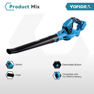 Yofidra 2000W Electric Blower For Efficient Cordless Leaf Snow Dust Blowing Blower Garden Cleaning Tool For Makita 18V Battery