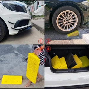 Car Threshold Ramp Plastic Portable Curb Ramp With Textured Surface For 6-8CM Height Steps For Driveway Loading Dock Sidewalk