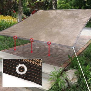 UV resistant sunshade net, outdoor sunshade sail, outdoor sunshade, garden terrace, swimming pool, car cover, coffee color