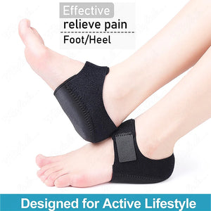 Plantar Fasciitis Silicone Heel Protector for Spurs Shock Absorption Shoes Pads U Cup Half-yard Socks Sleeve Pain Relief Insoles