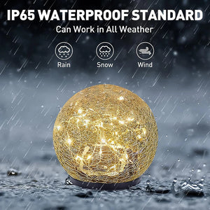 Outdoor Waterproof Led Solar Garden Lights Cracked Glass LED Lights for Walkway Path Patio Park Yard Light Holiday decoration