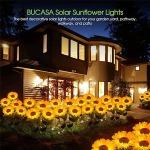 1pc Solar Sunflower Light Solar Garden Lawn Light Outdoor Waterproof Yard Garden Lawn Porch Walkway Decoration LED Solar Lamp