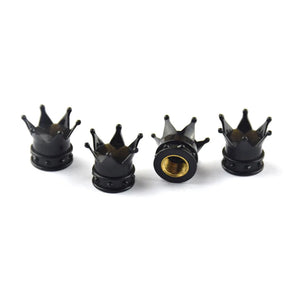 4 Pcs Crown Tire Valve Cap Car Wheel Air Valve Dustproof Caps Motorcycle Tyre Valve Dust Covers Crown Decor Auto Accessories