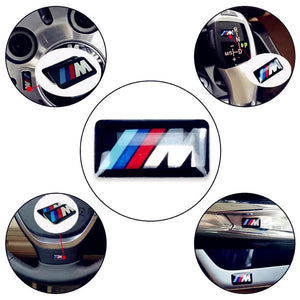 For All BMW E46 E39 E38 E90 E60 E36 F30 F20 X1 X3 X5 M Logo Car Steering Wheel Hub Caps Center Emblem Badge Sticker DIY Sticker