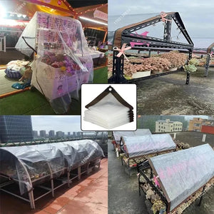 Thicken Transparent Waterproof Tarpaulin Garden Rainproof Clear Poly Tarp Plant Cover Insulation Shed Cloth with Grommets