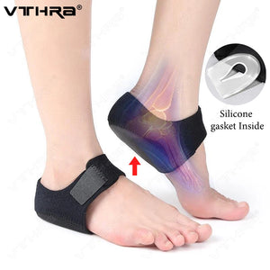 Plantar Fasciitis Silicone Heel Protector for Spurs Shock Absorption Shoes Pads U Cup Half-yard Socks Sleeve Pain Relief Insoles