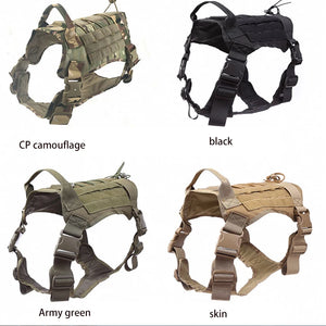 Tactical Dog Harness Military Pet German Shepherd K9 Pet Training Vest Dog Harness and Leash Set for Small Medium Large Dogs