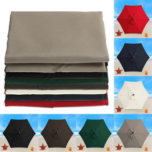 Garden Parasol Replacement Cloth Rainproof Sunshade Canopy Patio Waterproof Cloth for Outdoor Activities Picnic Camping