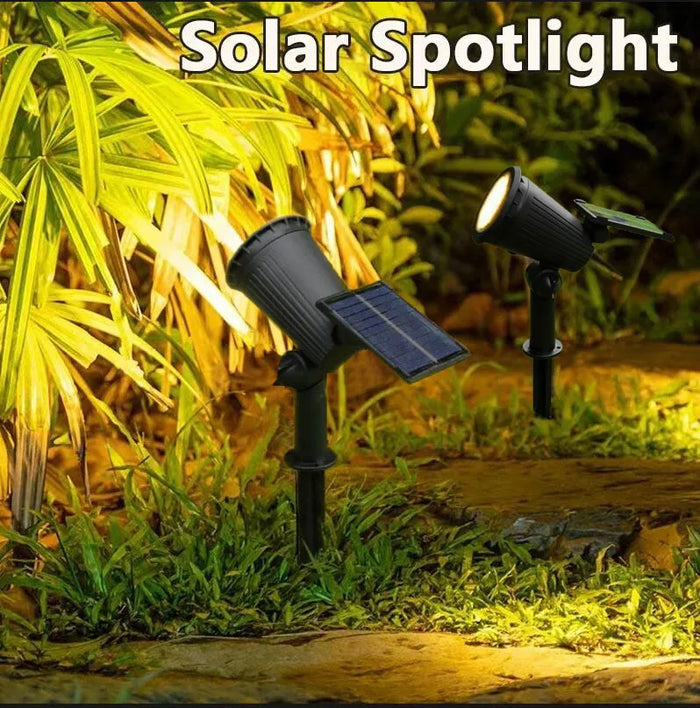 Solar Spotlights Outdoor Spot Light Waterproof Solar Powered Lawn Lamp for Garden Backyard Driveway Landscape Lighting