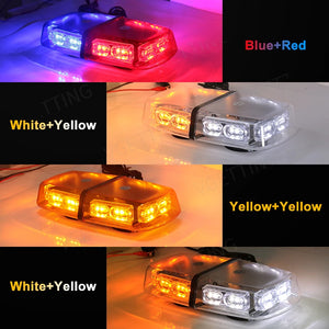 Car Roof Top Strobe Lights 36 LED Emergency Warning Safety Beacon Magnetic Mount For Truck Ambulance Snow Plow 4 Colors 12V 24V