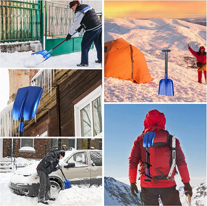 Retractable Outdoor Snow Shovel Aluminum alloy Ice Shovel Winter Snow Remover Tool Camping Garden Folding Shovel Survival Tools