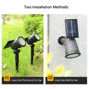 9 LED Solar Spotlights,Outdoor IP65 Waterproof,Spot Lights,Brightness Adjustable for Garden Backyard Driveway Patio Law Decor