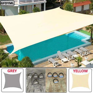 3x5m3x6m4x5m Waterproof Sunshade 300D Shade Protection Shade Sail Awning Camping Shade Cloth Large Outdoor Canopy Garden Yard