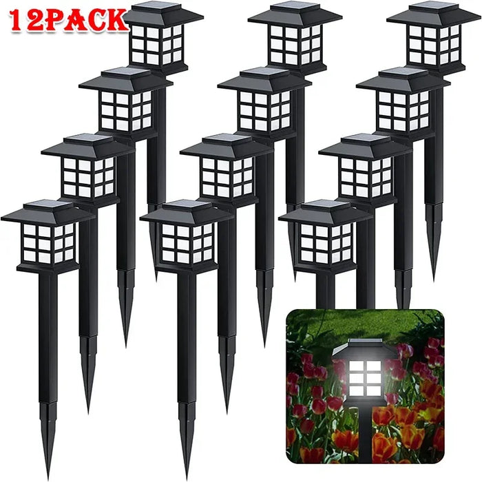 1/2/4/6/8/12Pcs Solar LED Pathway Lights Outdoor Waterproof Walkway Garden Decor Street Lamp for Landscape Yard Patio Driveway