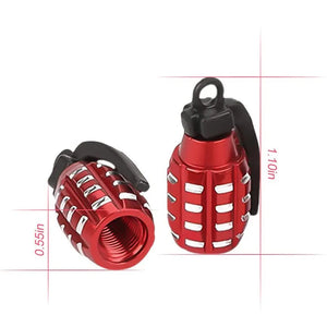 4pcs Aluminum Car Tire Valve Cap Grenade Alloy Tyre Valve Stem Cover Air Dust Cap Tire Valve Truck Bike Wheel Rim Valve Stem Cap