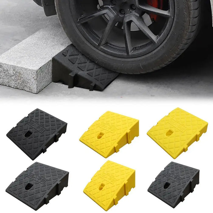 Car Wheel Driveway Ramps Portable Tires Curb Ramps Heavy Duty Threshold Ramp Kit For Car Trailer Truck Bike Accessories