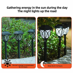 2PCS LED Solar Pathway Lawn Light Outdoor IP65 Waterproof Solar Lamp Decoration For Garden Walkway Path Driveway Patio Yard Lawn