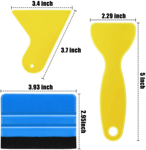 10x Plastic Auto Car Window Cleaning Scraper Sticker Film Bubble Squeegee Windshield Snow Shovel Glass Water Glue Remover Knife